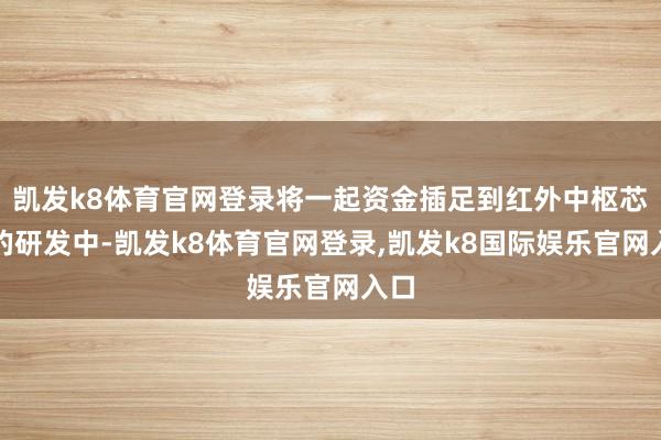 凯发k8体育官网登录将一起资金插足到红外中枢芯片的研发中-凯发k8体育官网登录,凯发k8国际娱乐官网入口