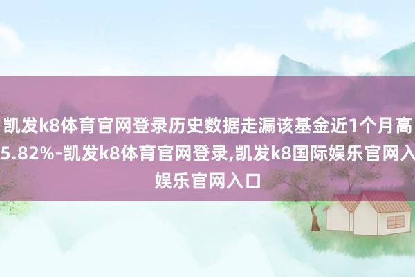 凯发k8体育官网登录历史数据走漏该基金近1个月高涨5.82%-凯发k8体育官网登录,凯发k8国际娱乐官网入口
