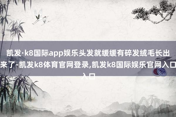 凯发·k8国际app娱乐头发就缓缓有碎发绒毛长出来了-凯发k8体育官网登录,凯发k8国际娱乐官网入口