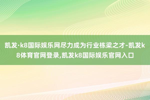 凯发·k8国际娱乐网尽力成为行业栋梁之才-凯发k8体育官网登录,凯发k8国际娱乐官网入口