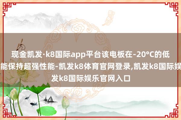 现金凯发·k8国际app平台该电板在-20°C的低温环境下也能保持超强性能-凯发k8体育官网登录,凯发k8国际娱乐官网入口